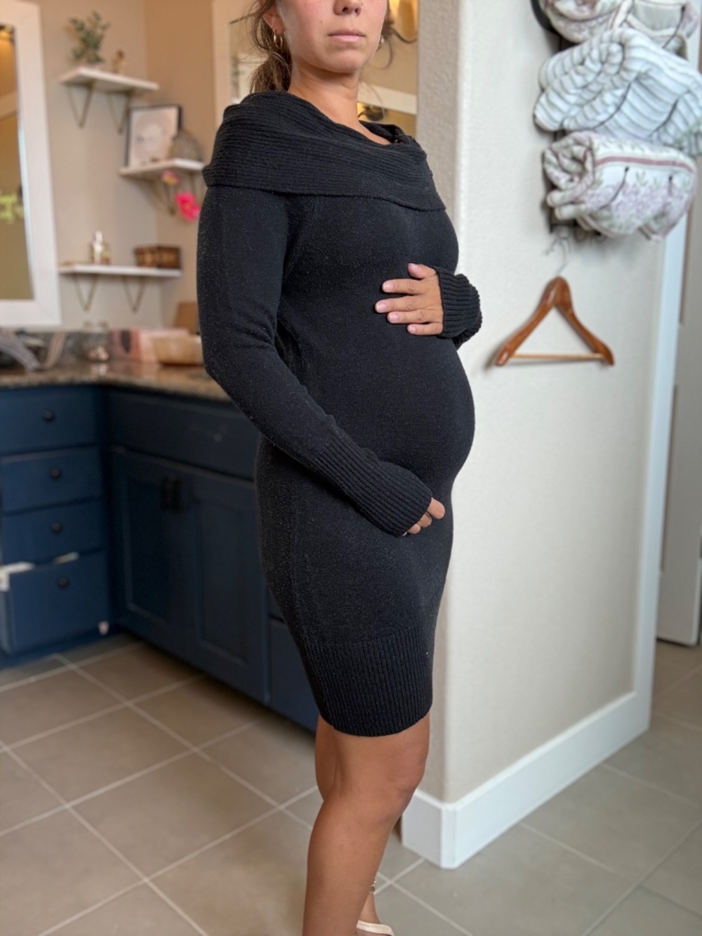 Gap Maternity Sweater Dress Black